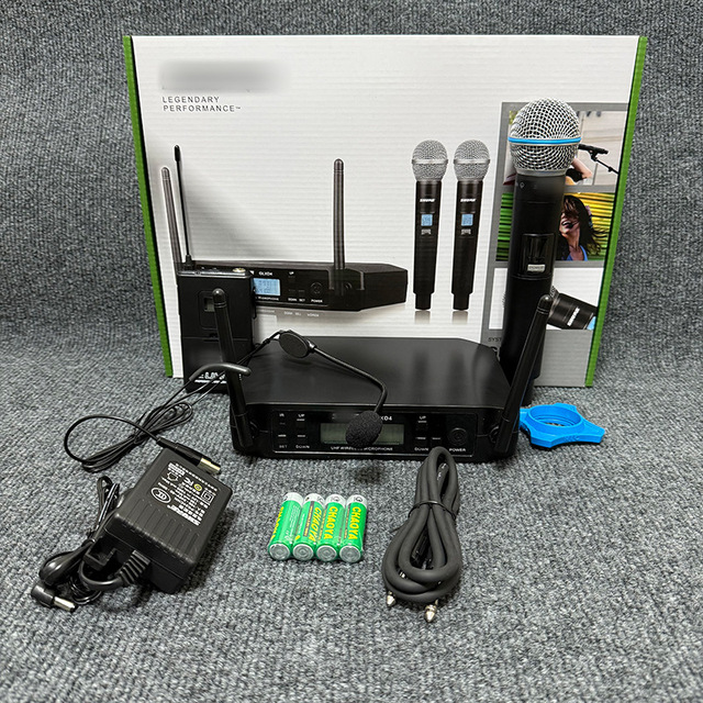 GLXD4 GLXD1 UHF Wireless Microphone Cardioid Handheld Waist Pack Headset with Signal to Noise Ratio <60 DB for Live Performance