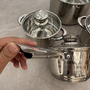 <span class=keywords><strong>Set</strong></span> di Pentole e Padelle in Acciaio Inox da 12 Pezzi, Economico, Antiaderente, per Cucina e Campeggio - Product Image 5