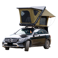 Tente de toit en forme de Z, coque rigide en aluminium robuste JWZ-005, tente de camping pour SUV, 2 personnes, tente de toit de véhicule durable