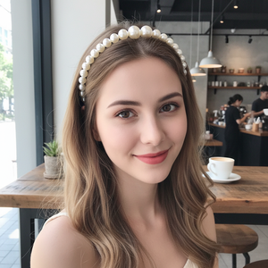 Vendita calda accessori per capelli alla moda Vintage graziose ragazze con strass turbante per capelli all'ingrosso - Product Image 3