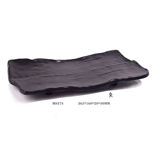 Nhà Máy Bán Buôn Nhà Hàng Đồ Ăn Không Thể Phá Vỡ 14 Inch Màu Đen Hình Chữ Nhật Melamine Bữa Ăn Tối Tấm - Product Image 1