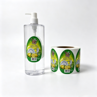 Liquide vaisselle parfumé au citron en bouteille pompe 1L, détergent de cuisine, marque Pure-easy, matériau vinyle, logo personnalisé