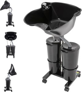 Bac à shampoing professionnel avec pompe à eau, équipement de coiffure, lavabo portable avec 2 seaux, mobilier pour hôpital et salon - Product Image 1