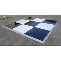 Plancher de danse en contreplaqué avec bordure en aluminium, installation facile, pour mariage