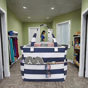 Sac fourre-tout de sport pour femme, grande taille, imperméable, en polyester, avec compartiment humide, fermeture ouverte, idéal pour la plage, la piscine, les week-ends et les voyages (bagage cabine) - Product Image 3