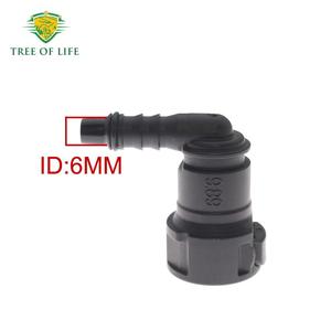 Tree Of Life Fuel Line <b>Quick</b> <b>Connector</b> 90 Degree Nylon Hose Fitting For ID6 9.89 Ford Vehicles - Product Image 4