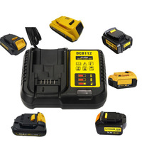 Chargeur de batterie Li-Ion Dcb112 pour Dewalts 10.8V 12V 14.4V 18V Dcb101 Dcb200 Dcb140 Dcb105 Dcb200 Noir