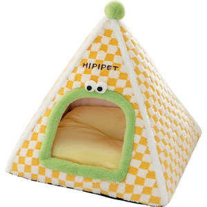 Perrera <span class=keywords><strong>grande</strong></span> ecológica <span class=keywords><strong>para</strong></span> perros con ojos estéreo amarillos Otoño Invierno semicerrada cálida cama <span class=keywords><strong>para</strong></span> mascotas nido de gato tienda <span class=keywords><strong>grande</strong></span> nido <span class=keywords><strong>para</strong></span> mascotas - Product Image 1