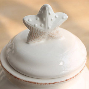 Conchas marinas, conchas de playa mezcladas, tarro de cerámica para galletas, para decoración <span class=keywords><strong>del</strong></span> hogar - Product Image 3