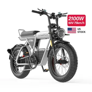 USA UK EU Warehouse 2024 ban sepeda listrik, ban 60V 27,5ah lemak sepeda motor listrik dengan 20 inci kotoran