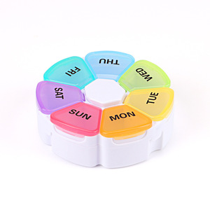 กล่องยาพลาสติกแบบหนา รุ่นใหม่ ขายส่ง สำหรับจัดเก็บยา 7 วัน แบบพกพา สีสันสดใส กล่องย่อย 8 ช่อง สะดวกในการจัดเก็บ - Product Image 2