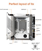 Carte mère de jeu JGINYUE B760I Snow Dream Mini ITX, prise en charge DDR4, double mémoire, Intel pour processeurs de la série LGA 1700, nouvelle carte mère de bureau