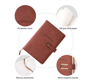 5x7 Inch A5 Lined Hardcover Planner <b>Journals</b> Faux Pu Leather Custom Logo Gift 80 Sheets Thermal Binding - Product Image 4