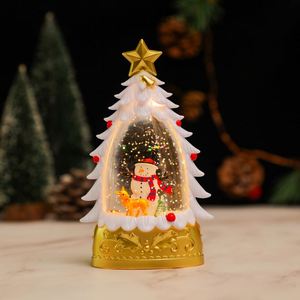 New LED Plastic Inject Water Christmas <b>Tree</b> <b>Lights</b> Snowman Gift Decorations Snowflake Music Box <b>Light</b> up - Product Image 4