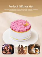 27 Ge conserveerde echte rozen in doos, eeuwige bloemen, cadeau voor verjaardag & jubileum voor vrouwen, vriendin, moeder |   Oorsprong China 1,74 pond
