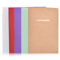 Carpeta de Presentación Personalizada, Ecológica, con Logotipo Personalizado, Papel Kraft, Logotipo en Relieve, Material de Papel Grueso, Tamaño A4
