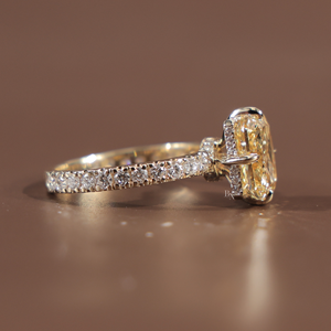 Anillo de Moissanita Redonda de 4 Quilates de Primera Calidad para Mujer, Plata, Oro de 10K, Oro de 14K, Oro de 18K, Joyería de Lujo para Compromiso y Boda - Product Image 3