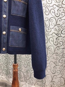 <span class=keywords><strong>Cardigan</strong></span> di alta qualità nuovi abiti 2025 autunno inverno da donna in Denim lavorato a maglia Patchwork manica lunga <span class=keywords><strong>cardigan</strong></span> <span class=keywords><strong>blu</strong></span> <span class=keywords><strong>scuro</strong></span> - Product Image 5