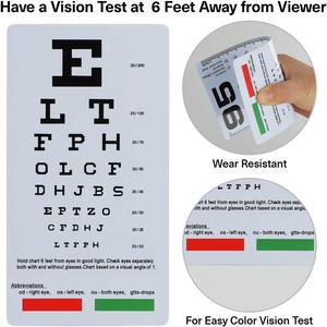 Tabella Oculistica Tascabile Snellen <span class=keywords><strong>Rosenbaum</strong></span>, Carta in Plastica Portatile a Doppia Faccia per Esami della Vista (Confezione da 2, 6 Piedi) - Product Image 3