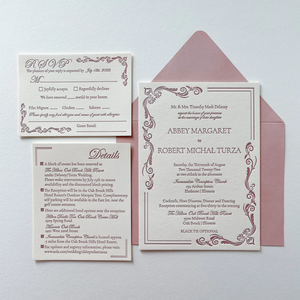 Элегантные пригласительные на свадьбу из текстурированной бумаги с тиснением и конвертами для торжеств, банкетов и свадебных церемоний. - Product Image 1