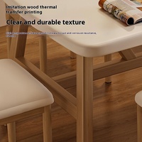 Mesa de Comedor Rectangular Moderna de Madera Maciza para Hogares y Apartamentos Pequeños Incluye Mobiliario Sencillo para Catering y Alquiler Comercial