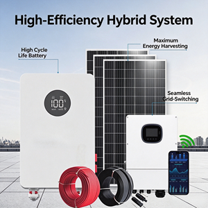 Système solaire hybride hors réseau à haute efficacité 5kVA 10kVA 15kVA avec stockage de batterie au lithium pour l'énergie domestique - Product Image 2
