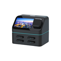 Borne de recharge portable OEM/ODM pour la location commerciale, distributeur automatique de batteries avec 4 emplacements, écran tactile POS, batterie Li-Polymère, Micro USB