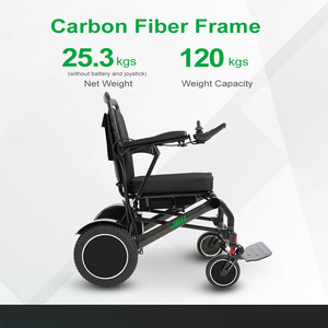 Khung gấp Xe Lăn Điện cường độ cao sợi carbon đen kim loại hộp carton CE xe lăn phụ kiện 6 km/h lớp II - Product Image 6