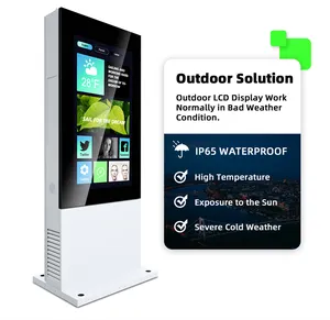 Waterproof Ip65 3500Nits Lcd Advertising Screen 4K Outdoor Totem Display Digital Signage