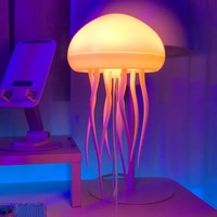 Lampe de nuit méduse améliorée à commande vocale, 6 couleurs changeantes, dynamique, flottante, pour cadeau, jouet pour enfants, décoration