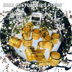 2025 Op Maat Gemaakte Kanarievink Vogel Levert Gepersonaliseerde 8Mm Gouden Race Duif Voetring Machine Beenringen - Product Image 2