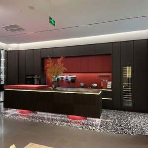 Meubles en bois de style royal écologiques, armoires de cuisine ouvertes de luxe au design moderne, robinet multifonctionnel, panier de tiroir, évier - Product Image 3