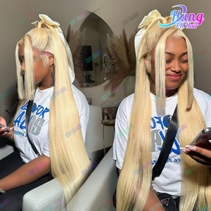 Perruque Hd 613 Lace Front Wig brésilienne vierge bon marché, 40 pouces 613 Full Lace Wig cheveux humains, vente en gros de perruque blonde brésilienne 613 cheveux humains - Product Image 2