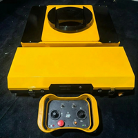 Transporteur électrique sans rail conforme CE, robuste, avec plateau de chargement antidérapant pour le transport d'équipements lourds