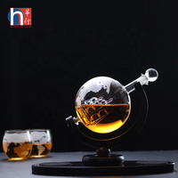 Ensemble de verres à whisky en verre à vin Offre Spéciale, carafe à whisky Globe avec 2 verres à whisky pour cadeau