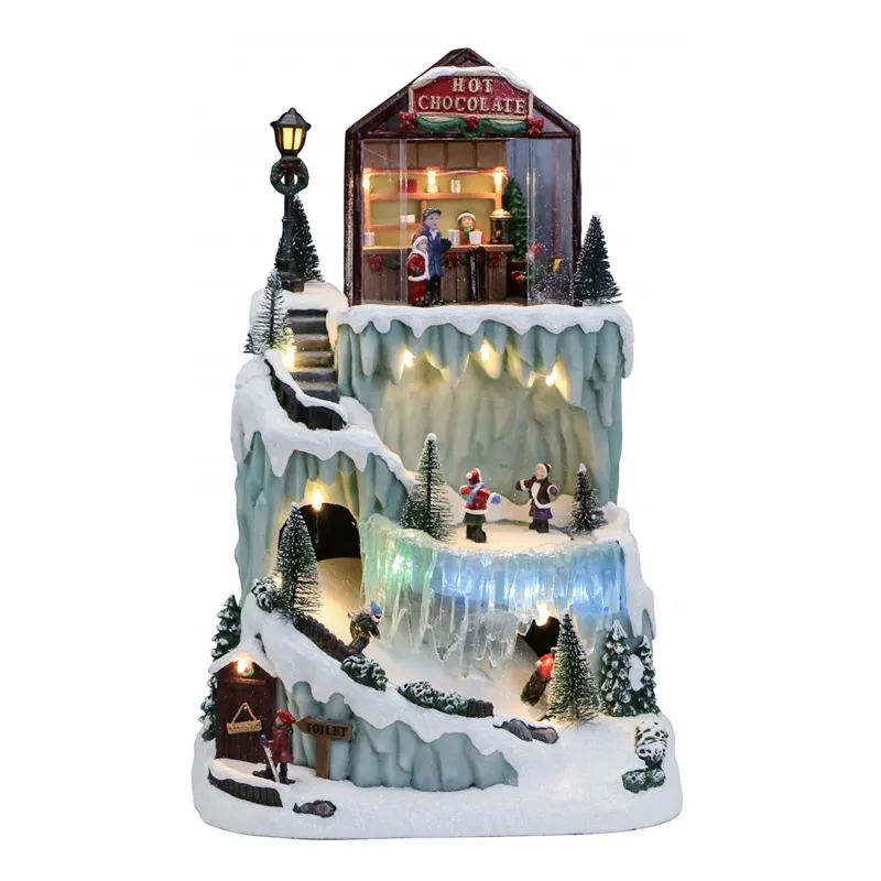 Feiertag traditionelle Bio-Produkte mühle attraktiv sitzen Kinder Stein farbige Lichter weihnachten Dorf Harz