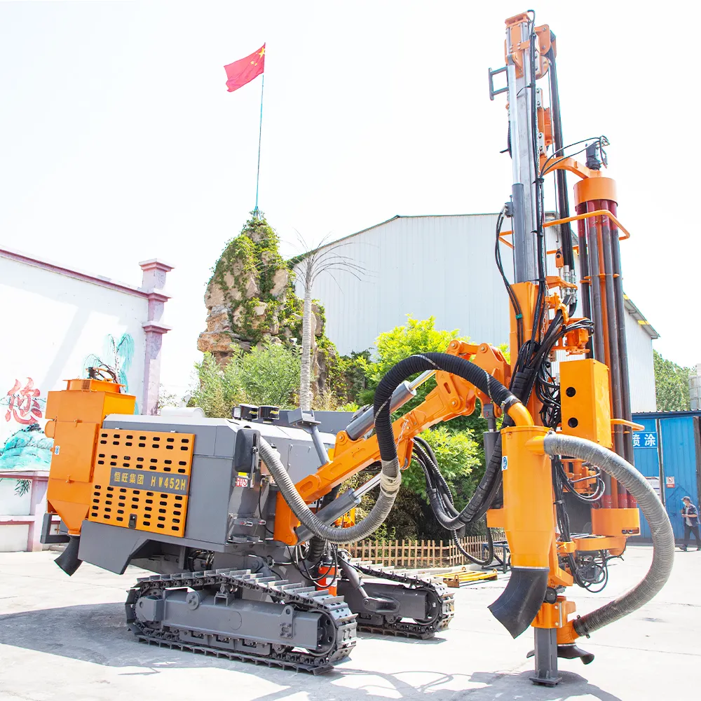 Hengwang DTH drilling rig mining hole depth 20m high efficiency hydraulic crawler Construction Equipment Rotary drilling