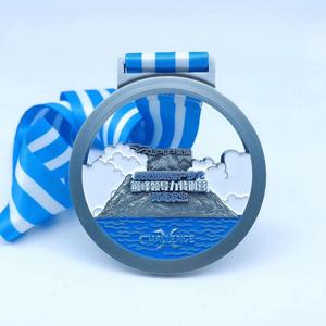 Medalla de Aleación de Zinc Plateada con Impresión Tipográfica para Supervivencia en Islas, Escalada de Montaña, Campamento de Entrenamiento en Pico de Sándalo Salvaje - Product Image 1