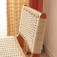 Tabouret de bar MULIGNA personnalisé en bois massif de style bohème avec dossier, tabouret de comptoir en corde tressée à la main pour café, restaurant, hôtel, îlot de cuisine