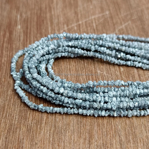Perles de pierres précieuses non coupées brutes en diamant gris naturel pour la fabrication de bijoux au prix de gros fournisseur de perles de diamant gris 2mm-3mm - Product Image 6