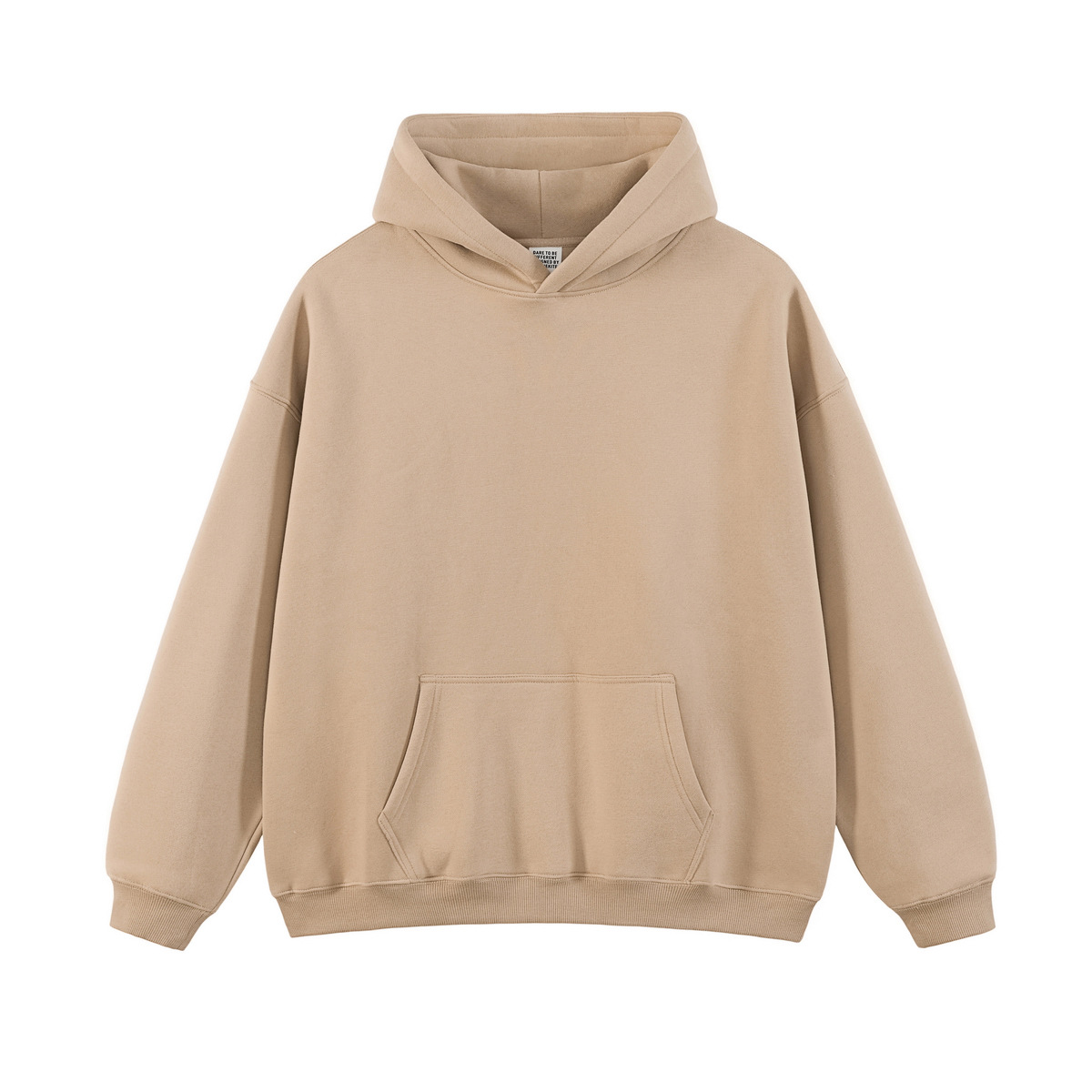 เสื้อฮู้ดแอปริคอทสีเทา