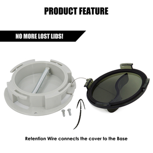 ชุดใส่เอกสารพลาสติกแบบล็อคเกลียวพร้อมฝาปิดแบบมีสายสำหรับรถบรรทุกและรถพ่วง - Product Image 3