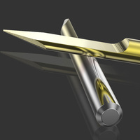 HUHAO outil de sculpture lames de coupe enduit Ti plat V Bit gravure peu routeur cnc fraisage coupe enduit couteau 3562