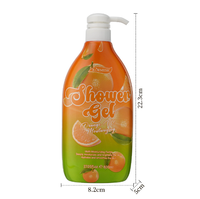 OEM ODM Marque privée KORMESIC Gel douche apaisant à l'orange, à la vitamine C, à la lavande, à la fraise et à la rose 800 ml