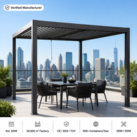Pool-Pavillon mit Hartdach aus Aluminium, Doppeldach aus Polycarbonat, UV-Beständig, Wetterfest, Hochbelastbar, Fabrik-Großhandelspreis