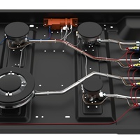Cuisinière à gaz 4 brûleurs en verre, économe en énergie, durable, design étanche, garantie 1 an pour camping-car et usage domestique