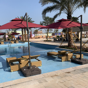 Y464 Extérieur haut de gamme lit droit réglable Resort Piscine balcon plage lounge chaise table chaise longue transat patio inclinable r - Product Image 2