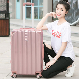 Women's Rolling <b>Suitcase</b> 20 Inch With <b>Lock</b> Universal Wheels Durable Travel Carry On Solid Color Spring 2024 - Product Image 1