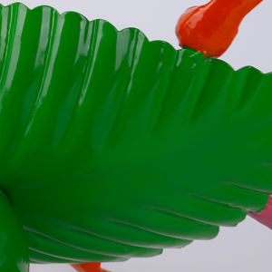 Redeco-Mangeoire à oiseaux en métal coloré en forme de feuille, mangeoire à oiseaux artistique en métal, mangeoire pour animaux, station d'alimentation pour jardin extérieur - Product Image 3