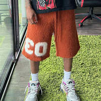 Mohair Knitwear Shorts personnalisés Shorts De Hombr sérigraphie tricoté Streetwear Mohair Short pour hommes